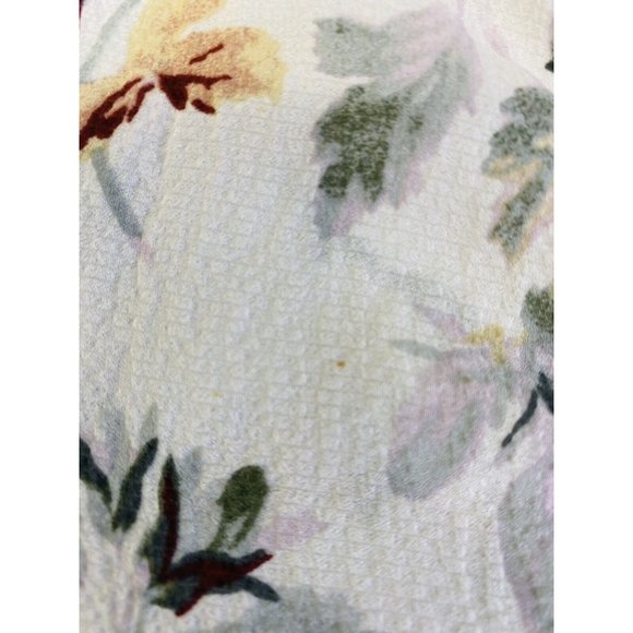 Rebecca Taylor Sofia Silk Top 8 Blouse Floral Boho Ivory Silk Blend Green Purple - Picture 9 of 10